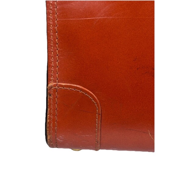 VTG Brown Leather Automatic Brass Hardware Doctor Bag Satchel Frame Gladstone - Picture 9 of 9